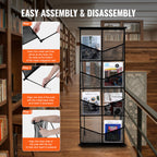4-Tier Mesh Brochure Display Stand with 8 Pockets for Magazines & Flyers