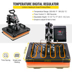 8-in-1 Digital Heat Press Machine for T-Shirts, Mugs, Caps, and More