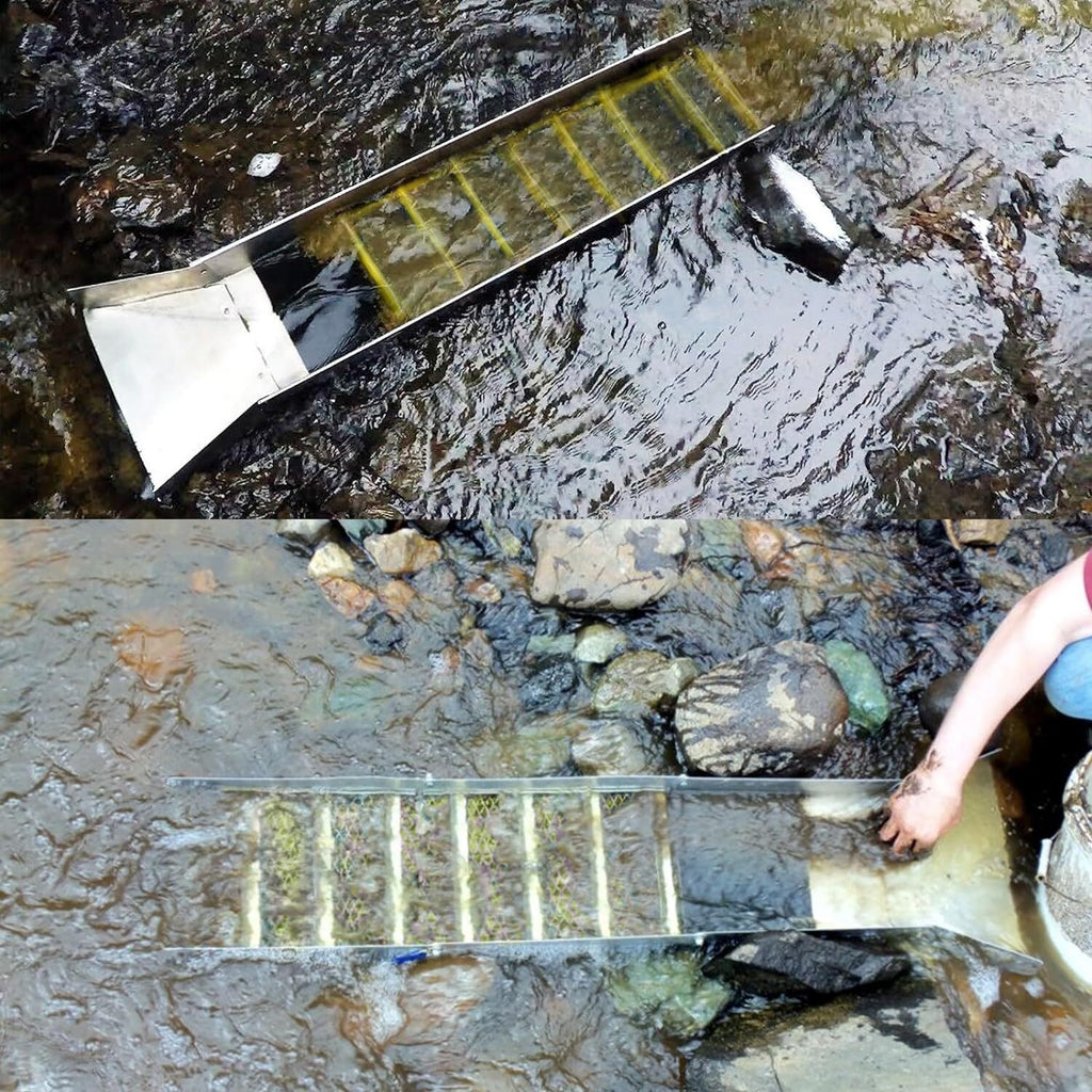 1.3m/50" Folding Aluminum Alloy Sluice Box Fossicking Prospecting Gold and Gems