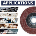 80 Grit Metal Sanding Flap Discs 50PCS 5'' 125MM Abrasive Angle Grinder Wheels