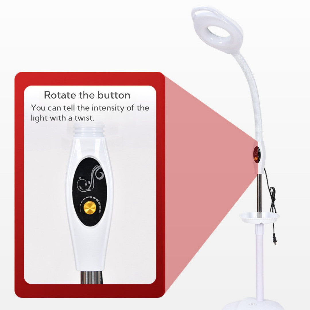 16x Magnifying Glass w/ Light Flexible Gooseneck Magnifying Floor Lamp LED light