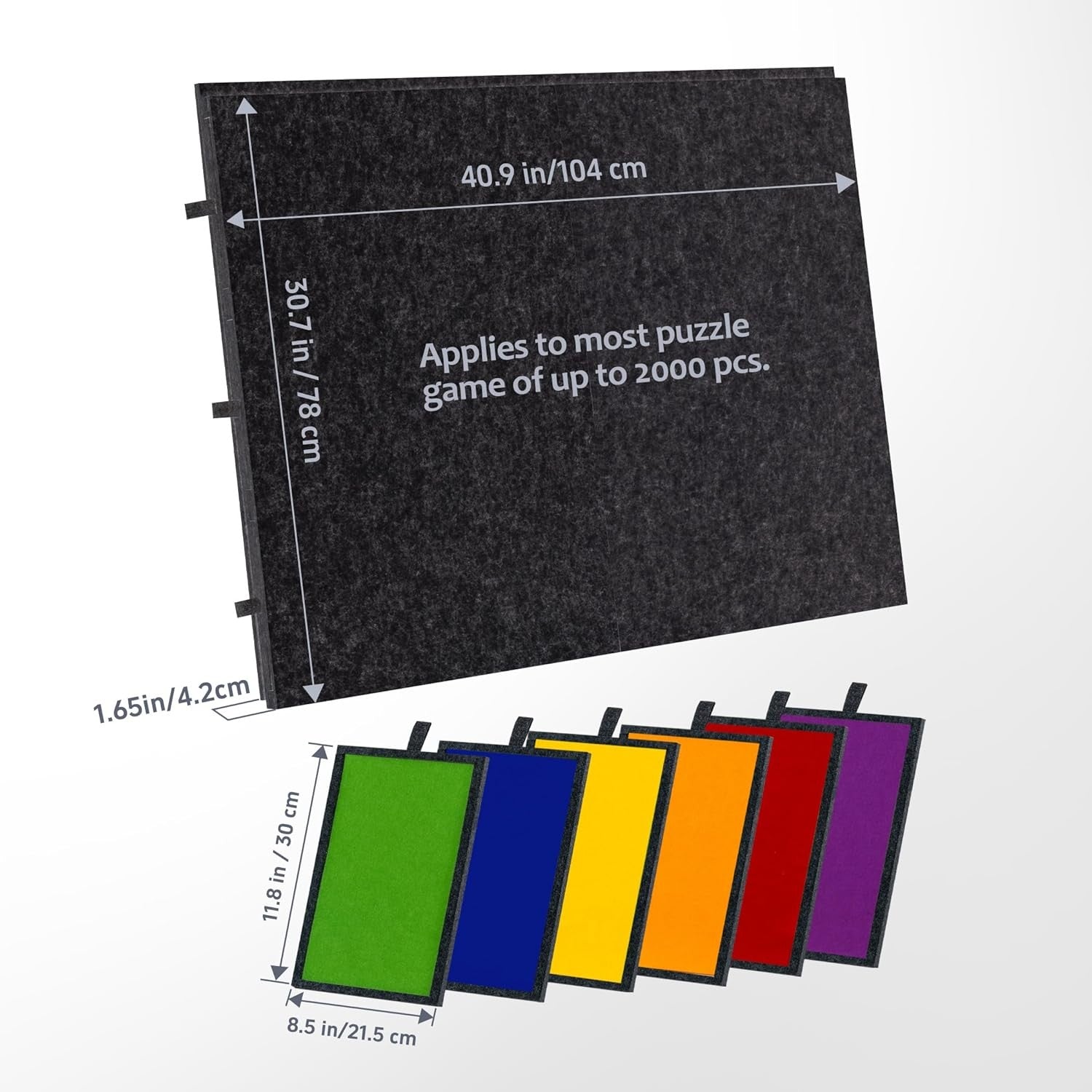 2000 Piece Tilting & Foldable Puzzle Board with 6 Colored Drawers & Cover Adjust