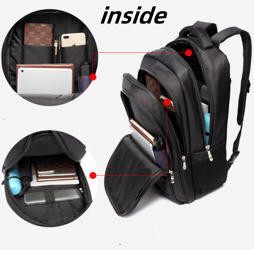 Travel Laptop Backpack with Wheels Waterproof Business Luggage Trolley Backpack