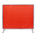6x8 FT Flame-Resistant Welding Screen with Frame and Wheels, UV Protection