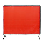 6x8 FT Flame-Resistant Welding Screen with Frame and Wheels, UV Protection
