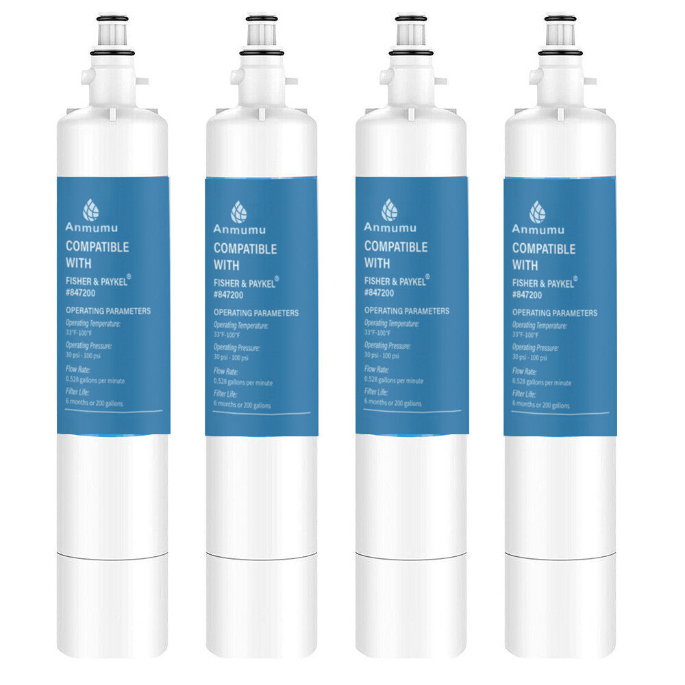 4X Fisher Paykel 847200 Premium Compatible Ice & Water Fridge Filter Cartridges