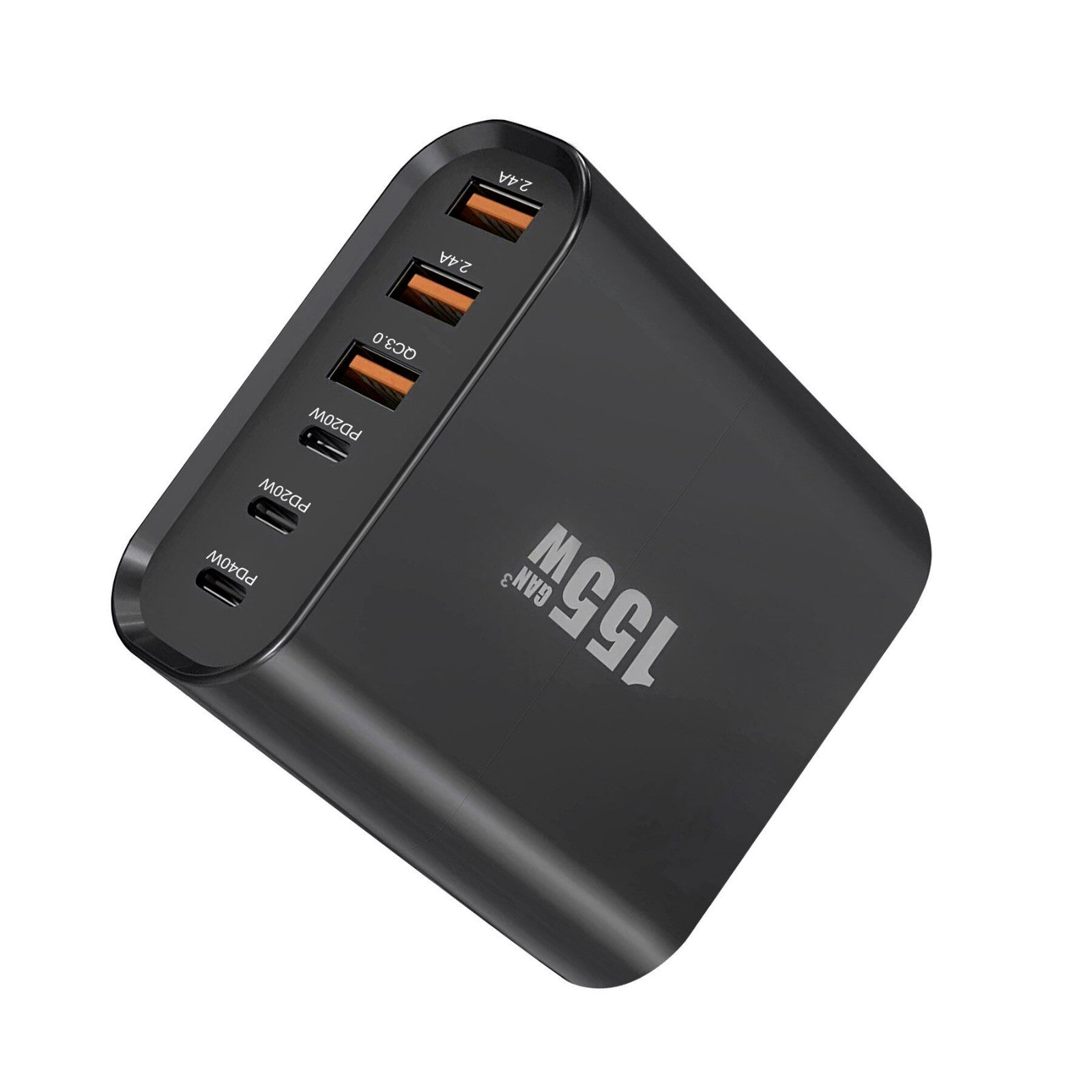 155W GaN USB C wall Charger Quick 6 Ports Type C PD Fast Charging iPhone Samsung