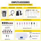 780W Flex Shaft Grinder with Foot Pedal & Accessories for Jewelry & Metal Work
