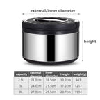 Stainless Steel Hot Cold Food Insulated Casserole Hot Pot Set of 3 (2.5L,5L,8L)