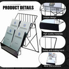 Book Display Rack Comic Book Greeting Card Stand Tabletop Magazine CD Holder