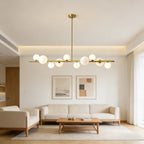 Modern Globe Chandelier LED Pendant Light Dining Room LED Chandelier 10 Lights
