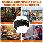 Camping Gas Stove Windscreen Portable Folding Wind Screen Shield Outdoor Picnic
