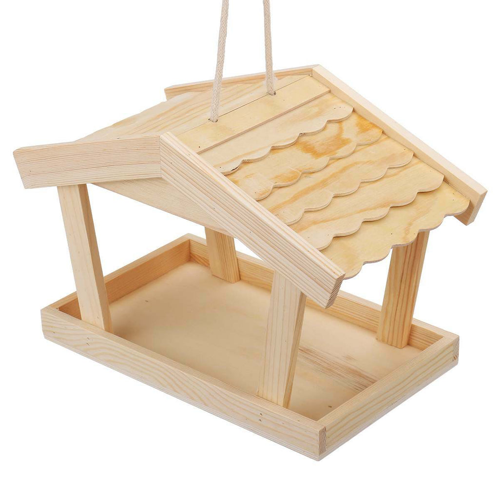 Hanging Wooden Bird House Feeder Outdoor Nest for Wild Birds Garden Decoration