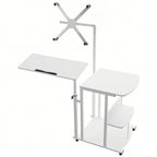 Overbed Bedside Table Standing Desk Hanging Laptop Computer Height Adjustable