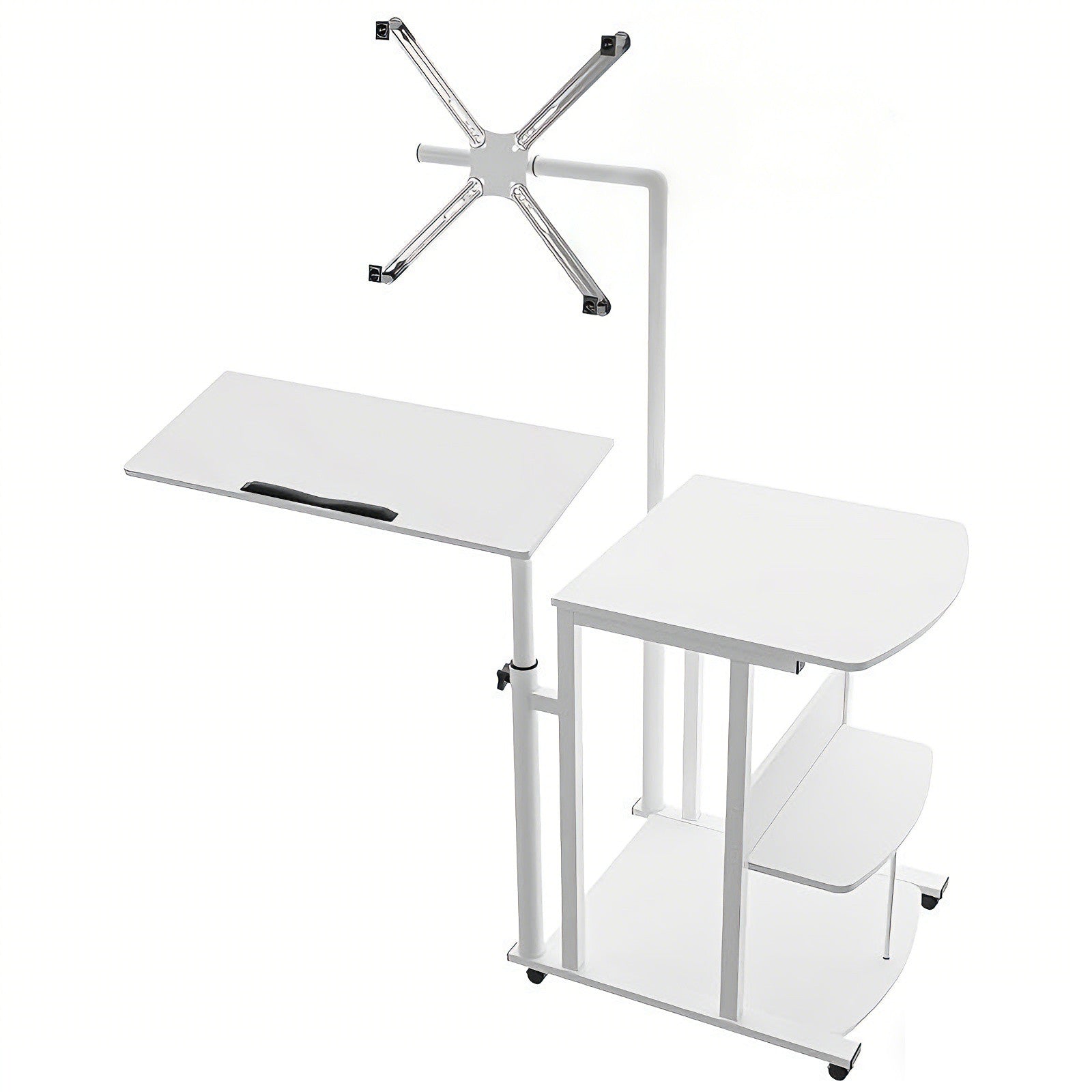 Overbed Bedside Table Standing Desk Hanging Laptop Computer Height Adjustable