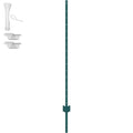 5 Ft U-Channel Metal Fence Posts, Set of 10, Durable Green