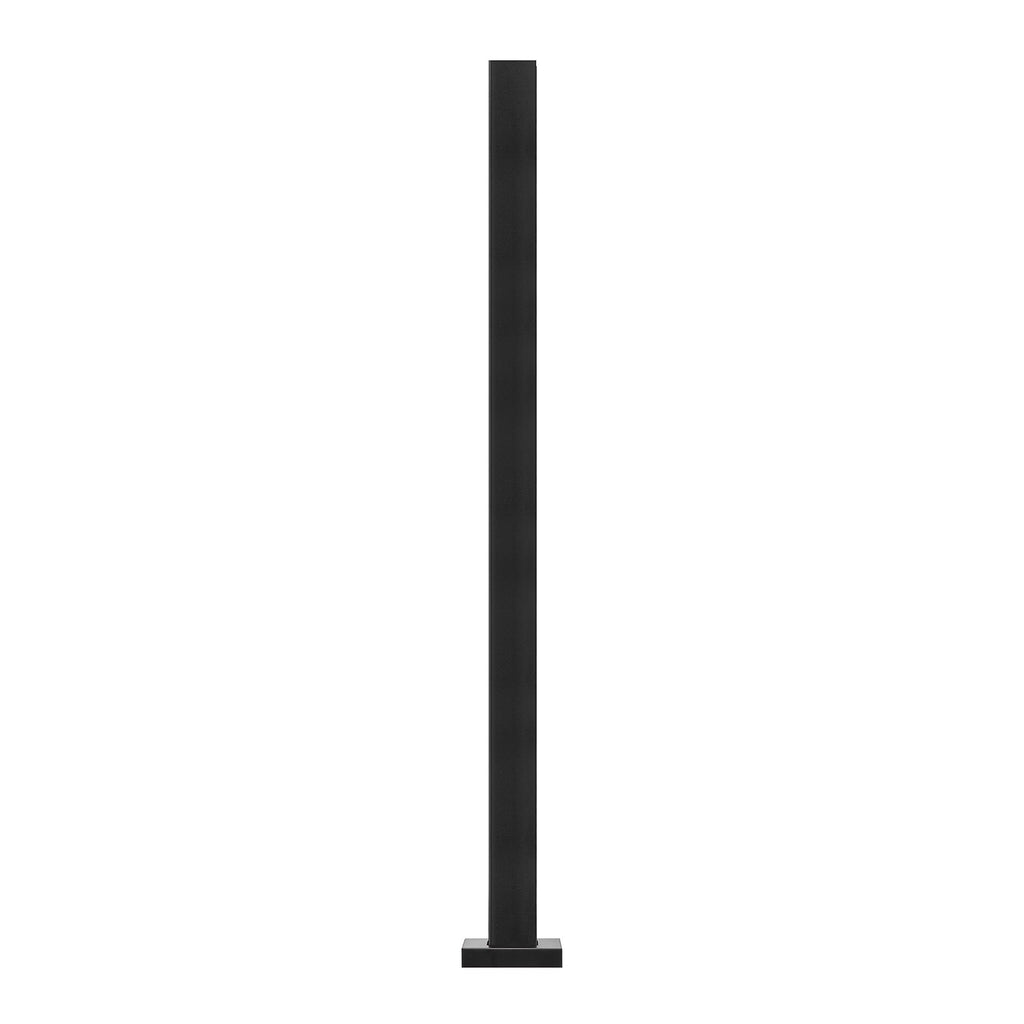 Glass Clamp 37.4" H Railing Bracket for 0.39"-0.47" Glass, Black