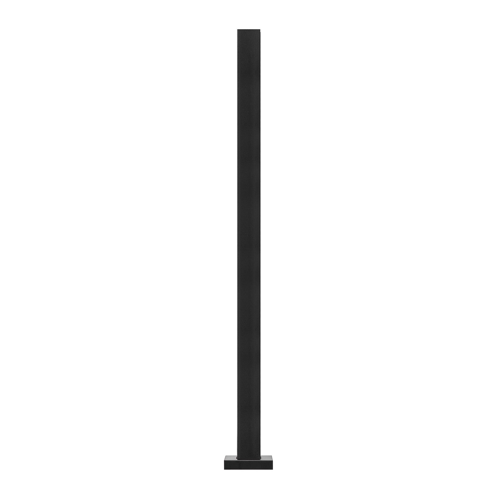 Glass Clamp 37.4" H Railing Bracket for 0.39"-0.47" Glass, Black