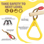 Wooden Swing Children's Swing with Adjustable Rope Swing Set Indoor & Outdoor