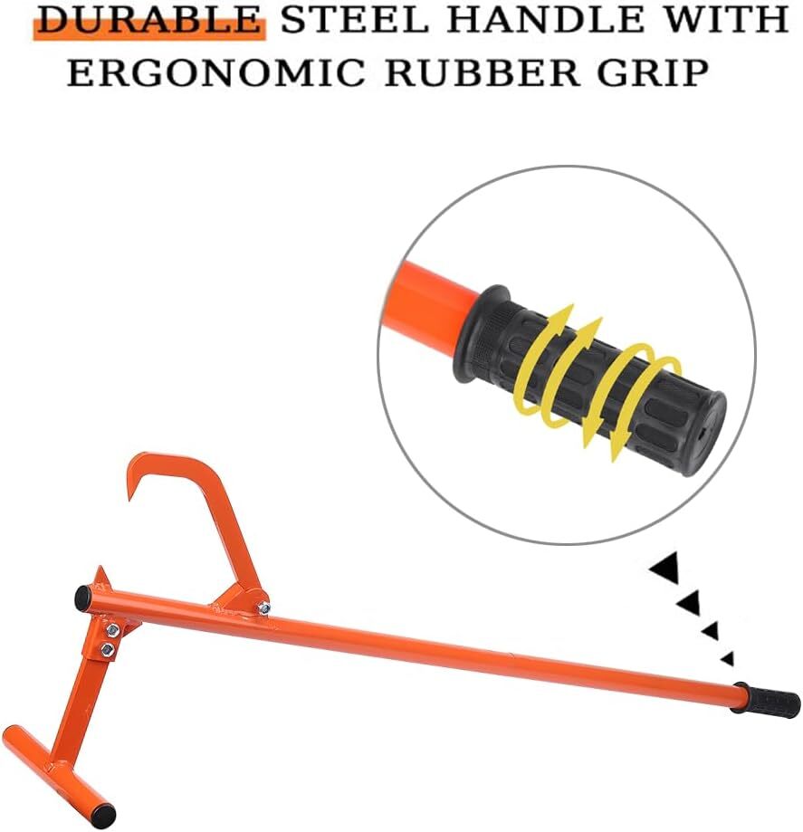 130cm Timber Jack Tool Cant Hook Log Roller Tool w/ Log Hook for Felling Logging