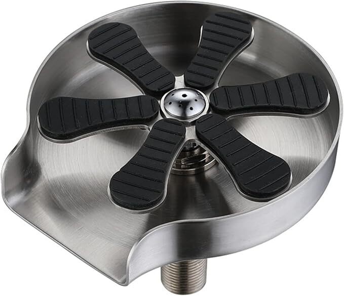 Kitchen Sink Glass Rinser Stainless Steel Cup Washer for Sink 9 Holes Cleaner