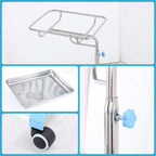 Mobile Mayo Tray Stainless Steel Trolley Surgical Medical Salon Instrument Cart