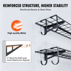 Heavy Duty 48x12in Garage Storage Shelving with Wall Mounted Design