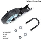 6" Gate Wheel Caster for Metal Swing Gate with 1-5/8" Thru 2" Gate Frames Wheel