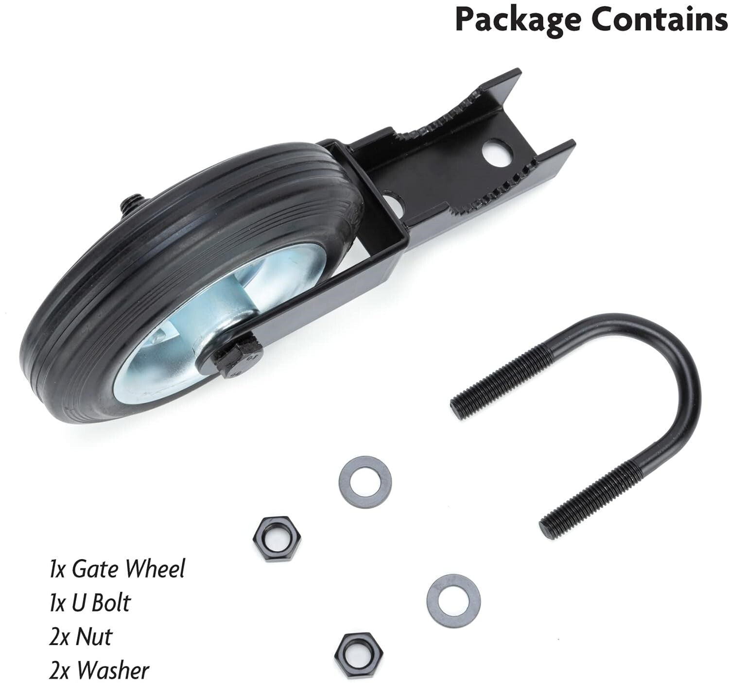 6" Gate Wheel Caster for Metal Swing Gate with 1-5/8" Thru 2" Gate Frames Wheel