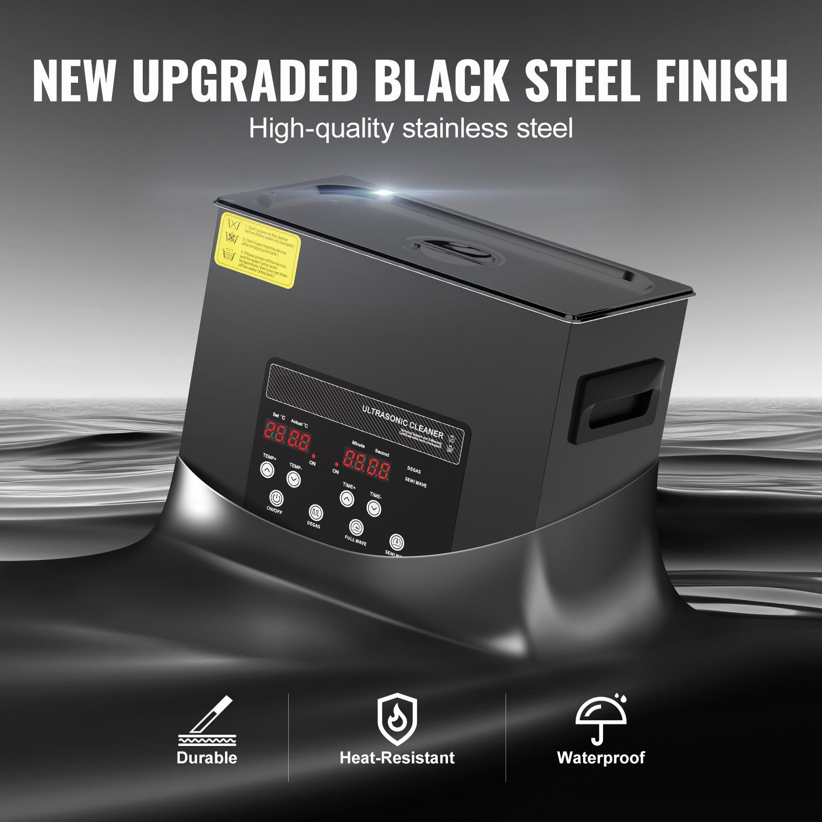6L Ultrasonic Cleaner Machine with Heater & Timer for Jewelry, Dental Instruments