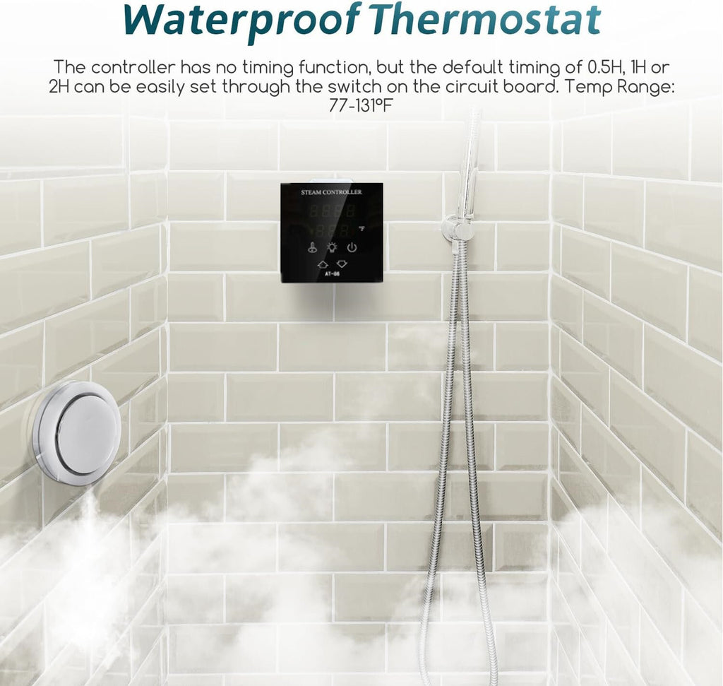 9KW Steam Generator Machine Auto Drain Sauna Bath Shower Heating for Space 9m³