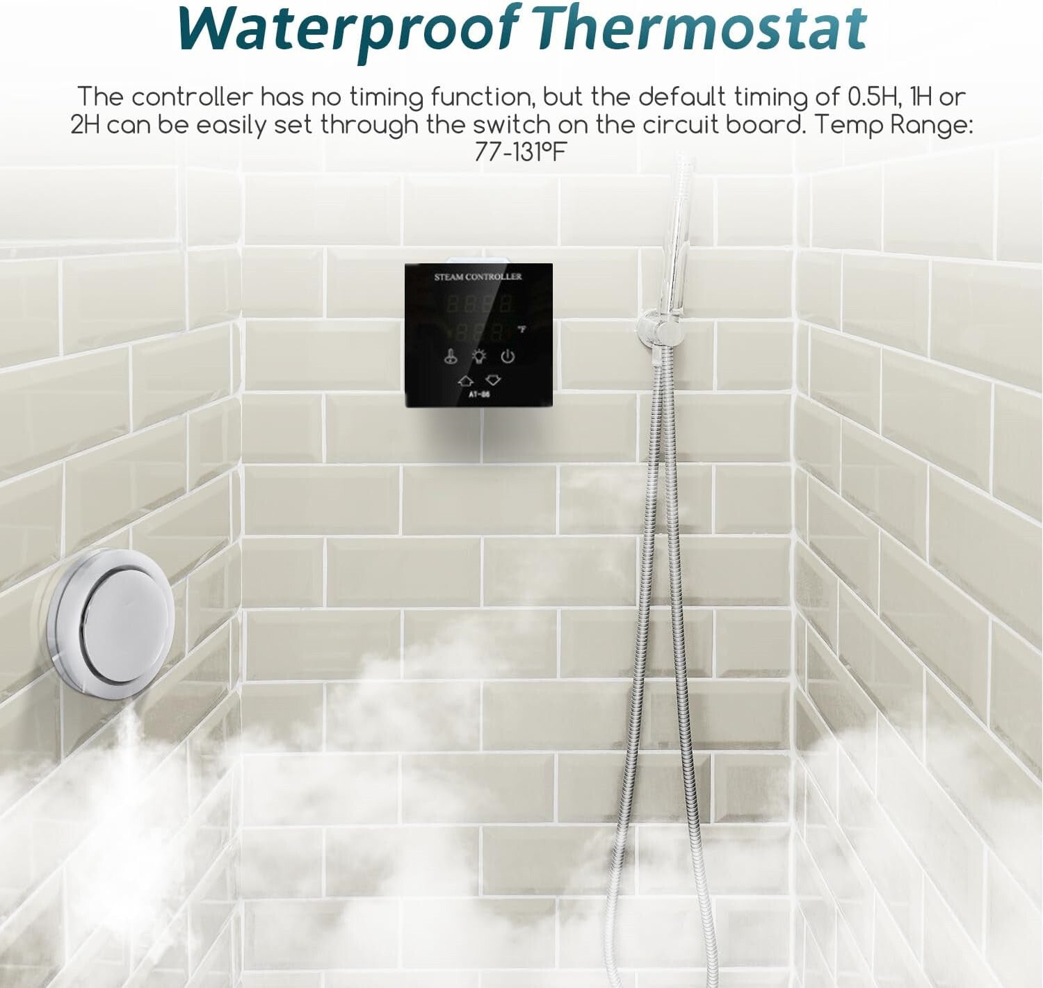 9KW Steam Generator Machine Auto Drain Sauna Bath Shower Heating for Space 9m³