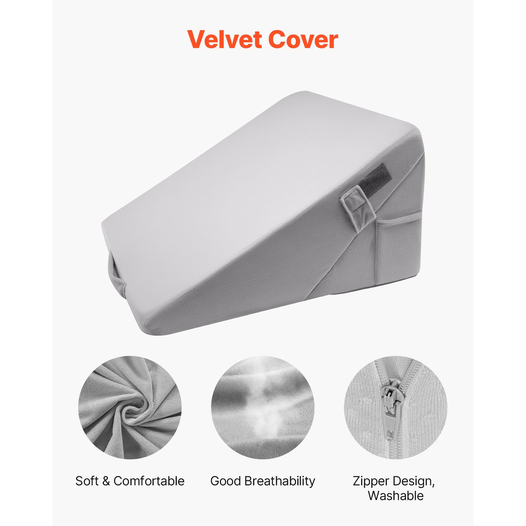 Adjustable Orthopedic Wedge Pillow for Sleep, Back, Leg, and Neck Support