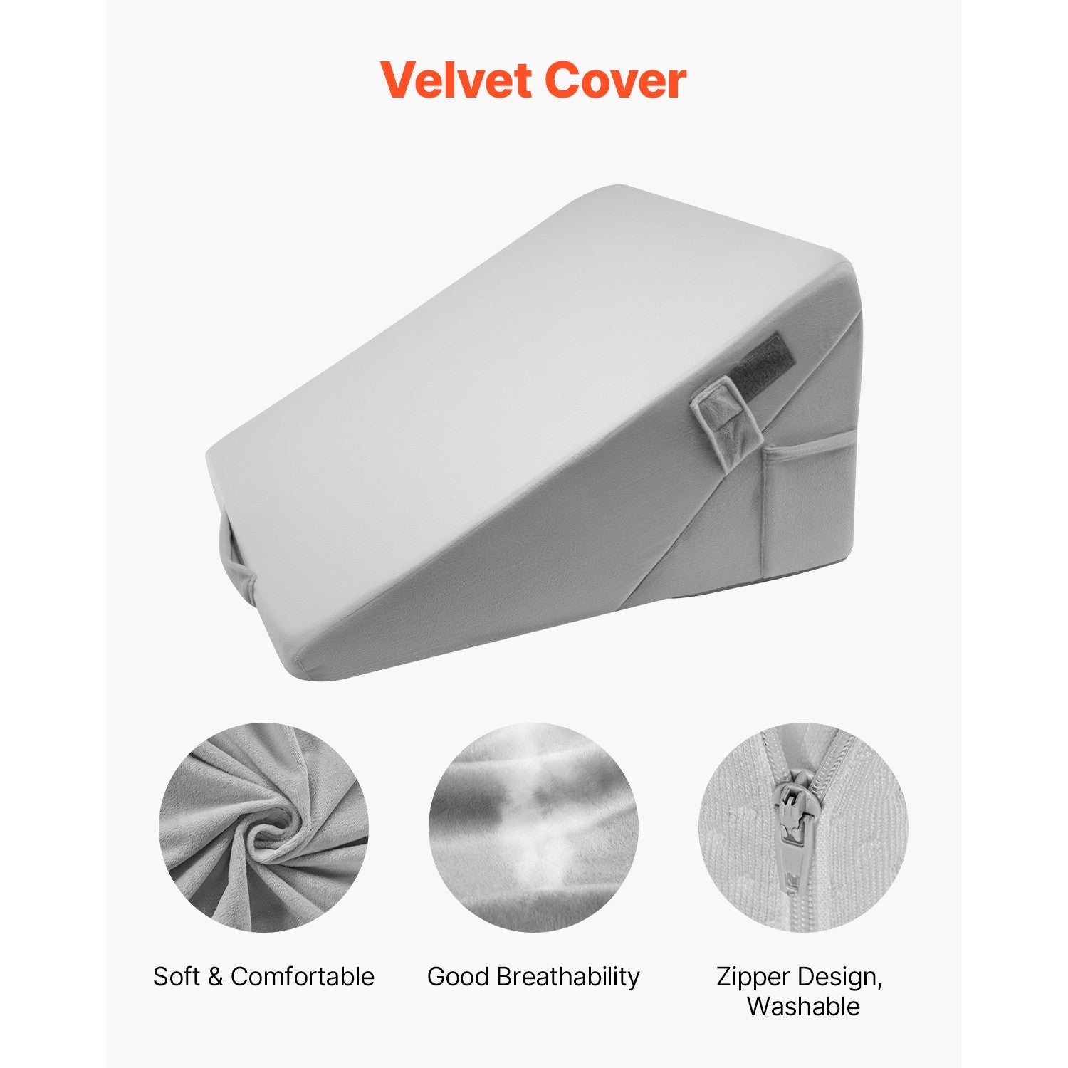 Adjustable Orthopedic Wedge Pillow for Sleep, Back, Leg, and Neck Support