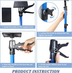 2pcsTelescopic Support Pole Jacks Labor-Saving 3rd Hand Telescopic Rod Hand Jack