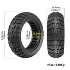 2PCS 10 Inch Scooter Tires 10X2.70-6.5 Solid Tire Scooter Replacement Wheel
