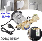 New 150W Stainless Steel Automatic Boost Pump Tap Shower Pressure Water Booster
