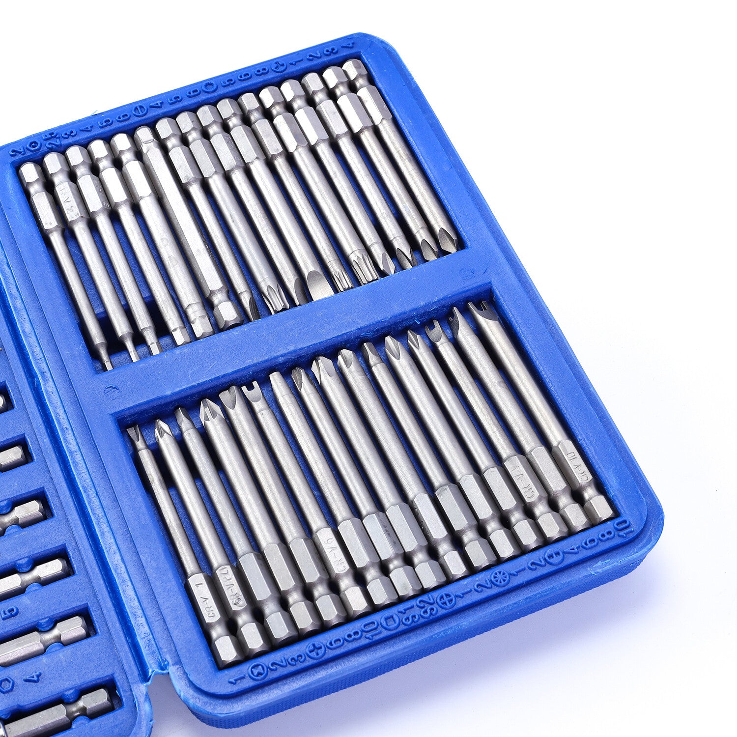 50pcs Screwdriver Bit Set Hex Star Bits Philips Square Spanner Bits w/Case 75mm