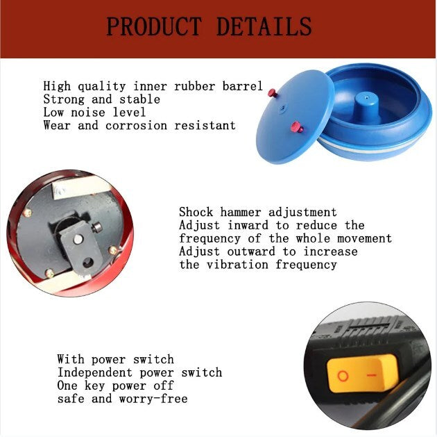 Vibrating Tumbler Jewelry Vibratory Polisher Wet Dry Electric Polishing Machine
