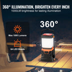 LED Camping Lantern with 360° Illumination & 4 Light Modes, Battery Powered