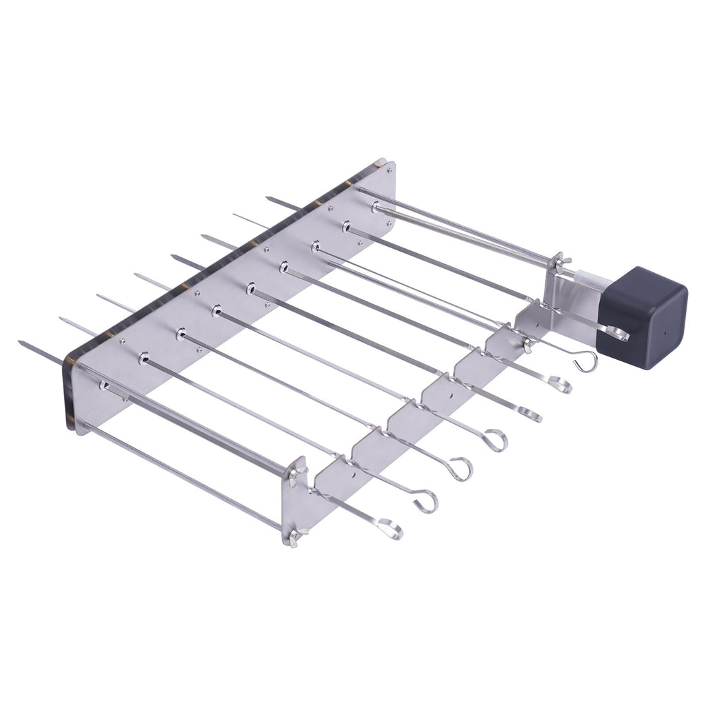 Electric Skewer Kabob Shish Automatic Rotating Rotisserie Grill Rack Outdoor BBQ
