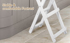 Bamboo Bar Stool Foldable Design W/ Ergonomic Backrest Space-saving For Bars