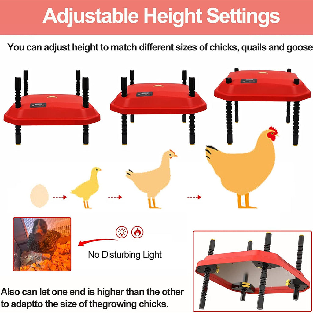 Chick Brooder Heating Plate 40*60CM Adjustable Chicken Coop Brooding Heater AU