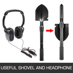 High Accuracy Waterproof Metal Detector with LCD, Shovel & Headphone Bundle