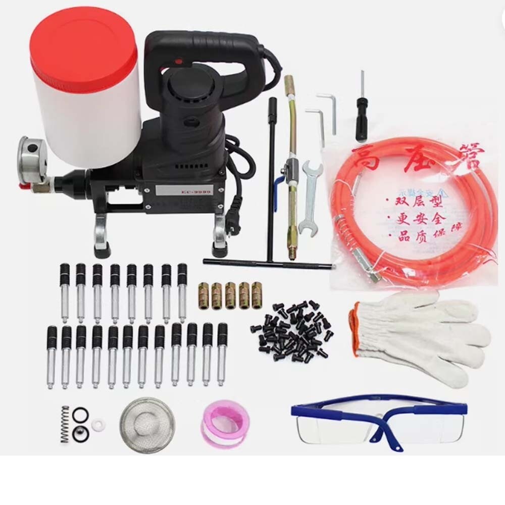 1100W High Pressure Grouting Machine Injection Pump Epoxy Waterproof for Repair