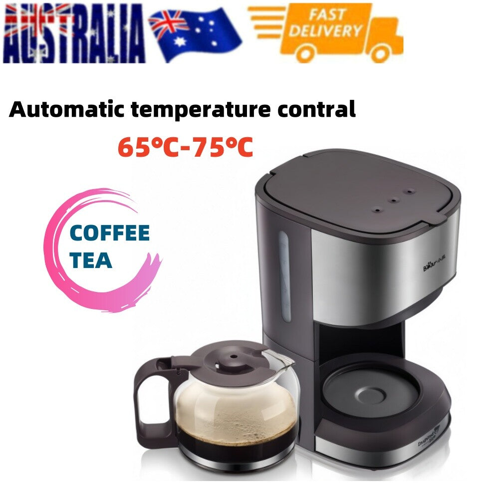 5-Cup Drip Coffee Maker Automatic  Americano Coffee Machine Stainless Filter