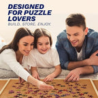 4-Drawer Puzzle Table Board 1000Pcs Wooden Puzzle Organizer Promote Parenthood