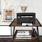 2 Tier Desktop Printer Rack Shelf Office Room Metal Racks Printer Holder
