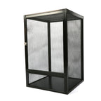 Aluminum Alloy Reptile Enclosure Lizard Insect Mesh Cage Black 42*42*66cm AU
