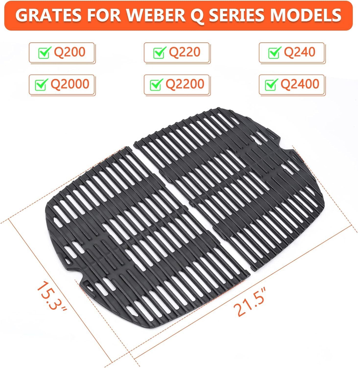 Cast Iron Grate for Q200, Q220, Q2000, Q2200,Q2400 Series Replacement Parts AU